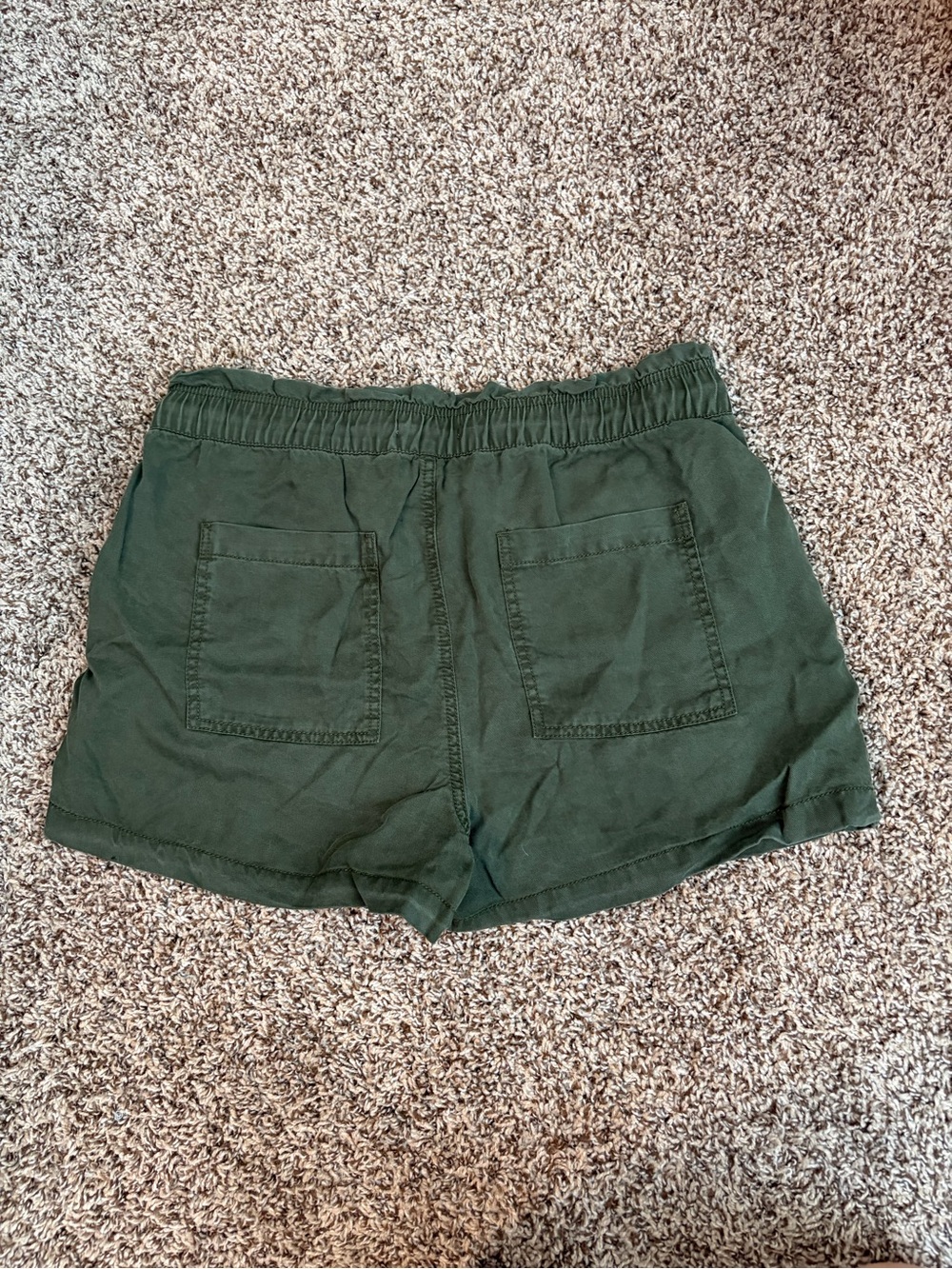 LOFT Olive Drawstring Shorts - Picture 2 of 4
